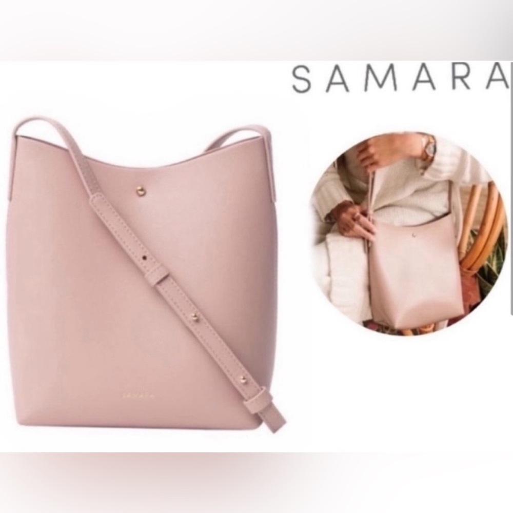 Samara Anthropologie medium pink peony vegan shoulder bag‎ adjustable strap NWT